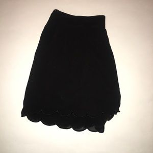 Black lace shorts